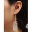 Boucles D'Oreilles Pendantes Motif Note de Musique à Sculpture Creuse et Pompons Style Vintage - Argent 1 PAIR