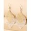 Boucles D'Oreilles Evidées en Forme de Feuille en Métal - multicolor A 1 PAIR