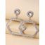 Boucles D'Oreilles Pendantes Géométriques Style Simple en Métal - Argent 1 PAIR