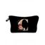 Sac de Rangement de Voyage Cosmétique Zippé à Imprimé Lettre Fleur - multicolor C 