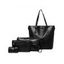 Sac Fourre-tout de Grande Capacité 4 Pièces avec Porte-Monnaie - Noir 