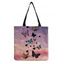 Butterfly Print Large Capacity Canvas Tote Bag - multicolor A 