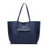 Sac Fourre-tout à Une Epaule avec Grande Capacité en PU - Bleu 