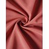 Robe Bicolore Contrastée Superposée à Epaule Dénudée avec Nœud Papillon à Manches Courtes - Rose clair M