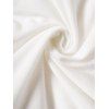 Robe Mi-Longue Asymétrique Superposée en Couleur Unie à Taille Empire Col Plongeant avec Œillet à Bretelle Ajustable - Blanc L