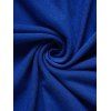 Robe Mi-Longue Superposée Asymétrique à Ourlet Croisé en Couleur Unie à Lacets - Bleu profond XL