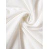 Plain Color Layered Dress Grommet Plunging Neck Empire Waist Adjustable Strap Asymmetrical Midi Dress - WHITE M