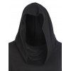 Robe Mini à Capuche Moulante Ceinturée Bicolore - Noir XXL