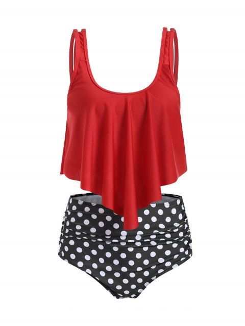 Tummy Control Tankini Swimsuit Striped Print Swimwear U Neck Mix and Match Summer Beach Bathing Suit
