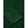 Haut à Capuche Long Asymétrique en Tricot avec Bouton en Avant en Blocs de Couleurs Faux Deux Pièces - Vert XL