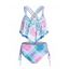 Ensemble de Tankini Rembourré Gainant à Imprimé Bohémien à Lacets - multicolor M