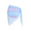 Ensemble de Bikini de Bain Bandage Coquille Transparent à Armature Trois Pièces de Swimwear - multicolor A L