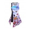 Débardeur Asymétrique Papillon Ombré Zippé - multicolor A XXL