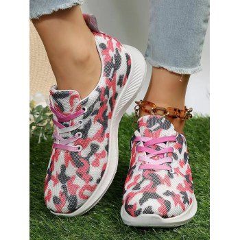 

Low Top Lace Up Front Casual Sneakers, Red