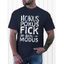 T-shirt Décontracté à Imprimé Slogan à Manches Courtes à Col Rond - Bleu profond XXXL