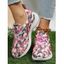 Low Top Lace Up Front Casual Sneakers - Rose EU 41