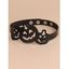 Collier Ras-de-Cou D'Halloween en Forme de Citrouille Mignon avec Bouton-Pression - Noir 