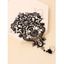 Bracelet en Dentelle Vintage avec Chaîne - Noir 