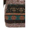 Hooded Tribal Pattern Raglan Sleeve Sweater - multicolor S