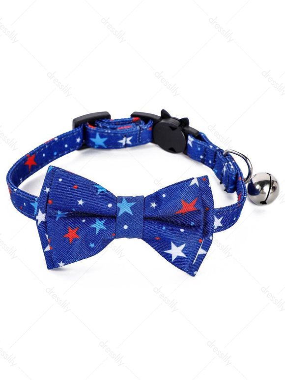 Collier Réglable à Imprimé Etoile et Chien pour Chat Chein - multicolor B 