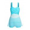 Ensemble de Bikini de Bain Tankini Croisé Evidé Matelassé Deux Pièces de Swimwear - Vert clair XL
