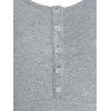 Robe Ligne A Tricotée Taille Haute à Demi-Bouton - Gris Clair 2XL