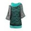 T-shirt en Faux Deux Pièces à Imprimé Crâne - Vert clair M