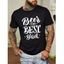 T-shirt Décontracté à Imprimé Slogan BEER THE BEST DRINK en Coton - Noir XXL