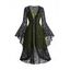 Ensemble de Haut D'Halloween Gothique en Maille à Bretelle Ajustable Croisée - Noir XL