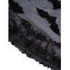 Ensemble de Haut D'Halloween Gothique en Maille à Bretelle Ajustable Croisée - Noir XXL