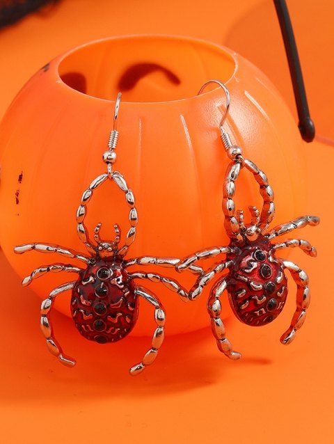 Boucles D'Oreilles Pendantes Motif Araignée pour Halloween