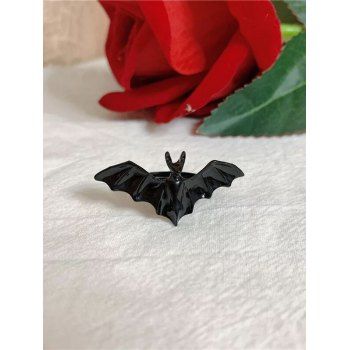 4Pcs Bat Shape Adjustable Halloween Finger Rings Set