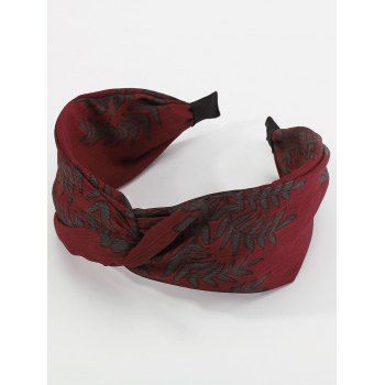 Leaves Print Twist Hairband