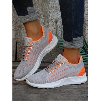 

Lace Up Running Sports Sneakers, Gray