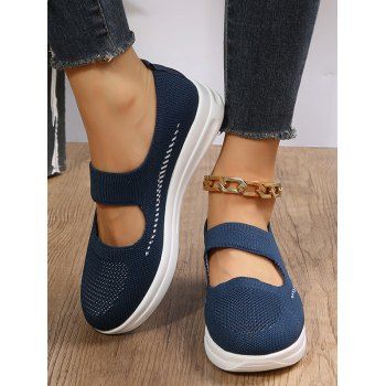 

Breathable Cut Out Slip On Casual Shoes, Blue