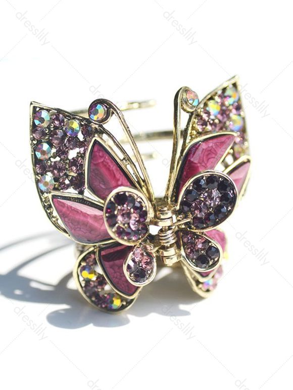 Pinces à Cheveux Tendance Motif Papillon Coloré en Strass - Concorde 