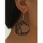 Boucles D'Oreilles Pendantes Motif de Visage de Lune - Noir 