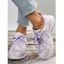 Tie Dye Print Lace Up Front Breathable Sporty Sneakers - Gris EU 43