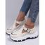 Round Toe Bucket Chunky Heel Casual Shoes - Blanc EU 36