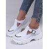 Round Toe Bucket Chunky Heel Casual Shoes - Blanc EU 36