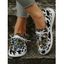 Sunflower and Cow Print Slip On Casual Shoes - Noir EU 41