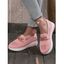 Breathable Chain Decor Slip On Casual Shoes - Rouge EU 42