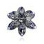Broche à Cheveux Elégante Evidée avec Strass - Bleu profond 