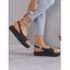 Plain Color Metal Decor Slingbacks Casual Sandals - Noir EU 36