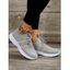 Breathable Lace Up Front Knit Detail Sports Sneakers - Noir EU 36