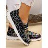 Sunflower and Cow Print Slip On Casual Shoes - Noir EU 37