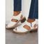 Plain Color Peep Toe Zip Side PU Chunky Heel Sandals - Noir EU 41