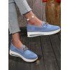 Breathable Chain Decor Slip On Casual Shoes - Bleu EU 36