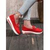 Breathable Chain Decor Slip On Casual Shoes - Rouge EU 42