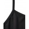 Ensemble haut à capuche gothique à œillets et robe caraco trapèze sans manches de couleur unie - Noir M
